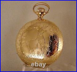 ANTIQUE WALTHAM P. S. BARTLETT 17j 10k GOLD FILLED HUNTER CASE 18s POCKET WATCH