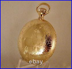 ANTIQUE WALTHAM P. S. BARTLETT 17j 10k GOLD FILLED HUNTER CASE 18s POCKET WATCH