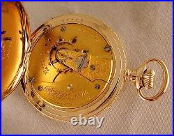 ANTIQUE WALTHAM P. S. BARTLETT 17j 10k GOLD FILLED HUNTER CASE 18s POCKET WATCH