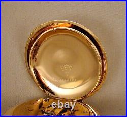 ANTIQUE WALTHAM P. S. BARTLETT 17j 10k GOLD FILLED HUNTER CASE 18s POCKET WATCH