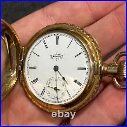 ANTIQUE YELLOW GOLD ELGIN POCKET WATCH With HUNTER CASE RARE