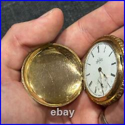 ANTIQUE YELLOW GOLD ELGIN POCKET WATCH With HUNTER CASE RARE