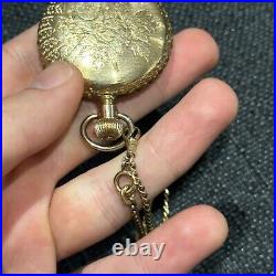 ANTIQUE YELLOW GOLD ELGIN POCKET WATCH With HUNTER CASE RARE