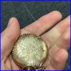 ANTIQUE YELLOW GOLD ELGIN POCKET WATCH With HUNTER CASE RARE