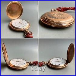 ARISTON vintage pocket watch hunter case manual winding working well from Japan