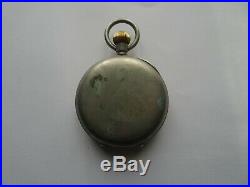 A Good Antique Large Eight Day Goliath Swiss Pocket Watch & Travel Case, 8 Day