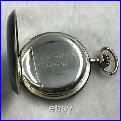 A. Krauss-Hettenbach Stuttgart hunter-case Niello/Tula silver pocket watch