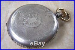 A SILVER CASED 8 DAY POCKET WATCH c. 1929 FOR REPAIR