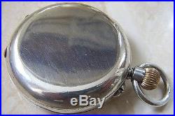 A SILVER HUNTER CASED CHRONOGRAPH POCKET WATCH c. 1910