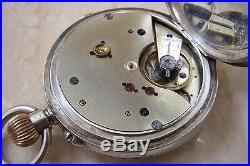A SILVER HUNTER CASED CHRONOGRAPH POCKET WATCH c. 1910