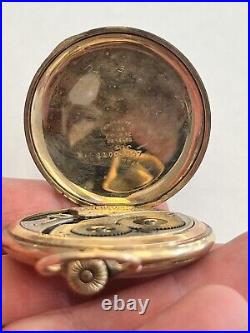 A. W. W. Co. Pocket Watch Waltham 12s 1908 Runs B&B 25YR Gold Filled Case BARGAIN