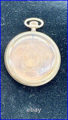 Alert Warranted Open Face Gold Filled Antique Pocket Watch Case Filigree