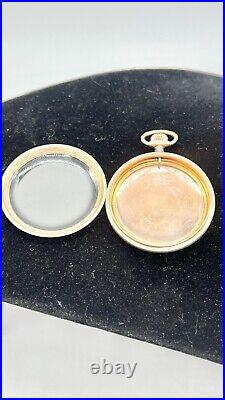 Alert Warranted Open Face Gold Filled Antique Pocket Watch Case Filigree