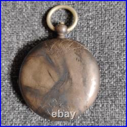 Alphonse Matile Suisse Key Wind CASE Silver Pocket Watch 1870s Not Working