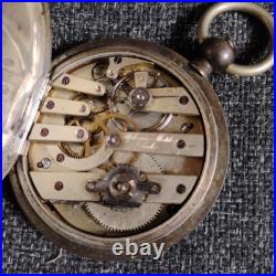 Alphonse Matile Suisse Key Wind CASE Silver Pocket Watch 1870s Not Working