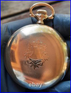 Amercan Q 18s 25yr 14k Gold Filled Crescent Case Video Good Case (lotsa Gold!)