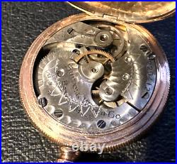 American G. F Hunter Case size 0 Pocket watch with chain 1901