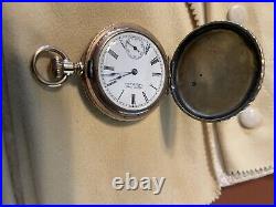 American Waltham Ladies Pocket Watch With Engraved Case