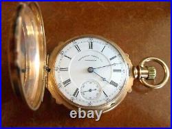 American Watch Co. Waltham (P. S. Bartlett) 1884 Solid 14K Gold Box Hinged Case