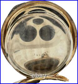 Antique 10 Size Crescent Hunter Pocket Watch Case Gold Filled Fancy Engraved