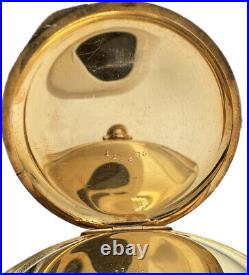 Antique 10 Size Crescent Hunter Pocket Watch Case Gold Filled Fancy Engraved