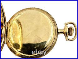 Antique 12S Waltham S. A. G. 1926 Engraving Hunter Pocket Watch Case 14k GF USA