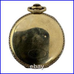 Antique 12s Wadsworth Pilot Open Face Pocket Watch Case Gold Filled Two Tone