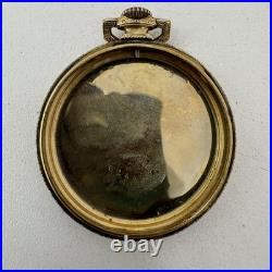 Antique 12s Wadsworth Pilot Open Face Pocket Watch Case Gold Filled Two Tone