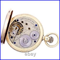 Antique 14K Gold Hunter Case Waltham Model 72 Pocket Watch CA 1882