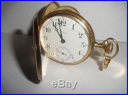 Antique 14K Solid Gold WALTHAM Pocket Watch 16s15J, Hunter Case, Run 84.3 Grams