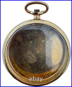 Antique 14 Size Wadsworth Rambler Open Face Pocket Watch Case 10 Year GF USA