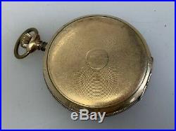 Antique 14 kt Gold-Filled Pocket Watch Elgin Hunter Case 15 Jewels