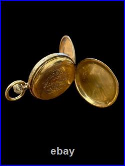 Antique 14ct Gold Baume Longines Double Cased Pocket Watch