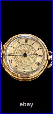 Antique 14ct Gold Baume Longines Double Cased Pocket Watch