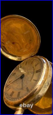 Antique 14ct Gold Baume Longines Double Cased Pocket Watch