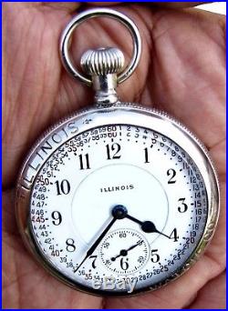 Antique 16 Size 21 Jewels Salesman Display Case Pocket Watch ILLINOIS A. Lincoln