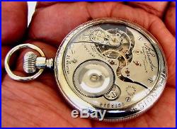 Antique 16 Size 21 Jewels Salesman Display Case Pocket Watch ILLINOIS A. Lincoln