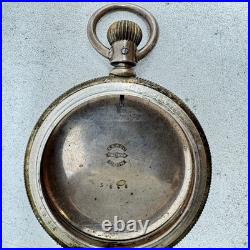 Antique 16 Size Waltham Coin Edge Hunter Pocket Watch Case Coin Silver USA