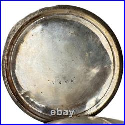 Antique 16 Size Waltham Coin Edge Hunter Pocket Watch Case Coin Silver USA
