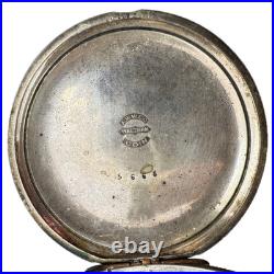 Antique 16 Size Waltham Coin Edge Hunter Pocket Watch Case Coin Silver USA