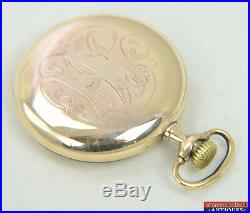 Antique 16s Fahy's Montauk 20 Year Yellow Gold Filled OF Pocket Watch Case SS