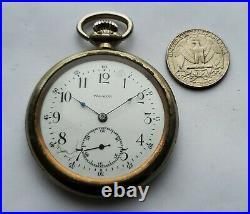 Antique 16s POCKET WATCH VALMOR SWISS OF Swing Out Case 15j Ticks Sold AS IS