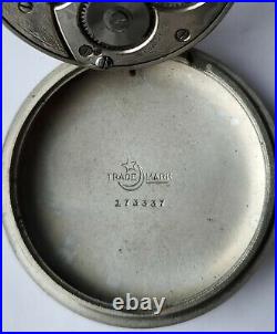 Antique 16s POCKET WATCH VALMOR SWISS OF Swing Out Case 15j Ticks Sold AS IS