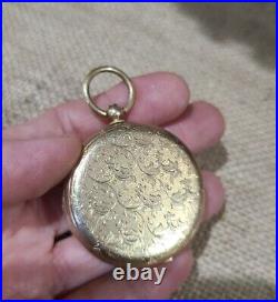 Antique 1800s Arnold Adams 14k Solid Gold Case Pocket Watch FOR PARTS/ REPAIR