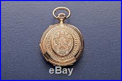 Antique 1800s BOX CASE 18k Yellow Gold 12S POCKETWATCH RARE