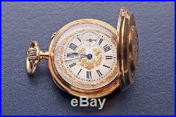 Antique 1800s BOX CASE 18k Yellow Gold 12S POCKETWATCH RARE