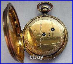 Antique 1850s Hunter Case Pocket Watch Henry Hoffman Geneva