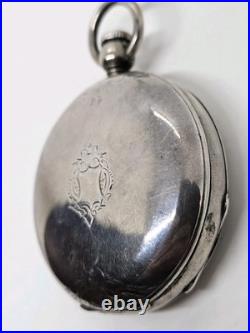 Antique 1876 ELGIN'Leader' Gents Coin Silver Full Hunter Key Wind Pocket Watch