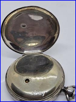 Antique 1876 ELGIN'Leader' Gents Coin Silver Full Hunter Key Wind Pocket Watch