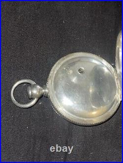 Antique 1877 WALTHAM PS Bartlett Victorian Coin Silver Full Hunter Pocket Watch